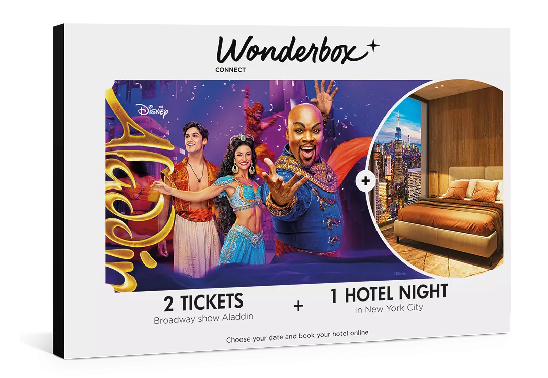 Aladdin Broadway Stay Gift Box – 2 Tickets & 1 Hotel Night in NYC