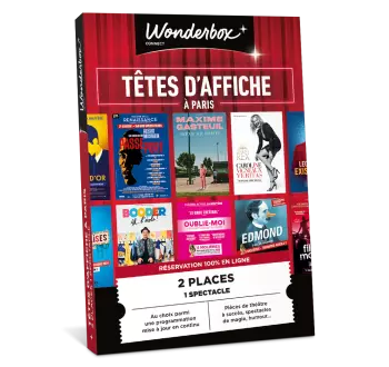 Coffret Cadeau Théâtre & Spectacles – 2 Places Pour 1 Spectacle, Valable 24 Mois, 40 Lieux Partenaires En France