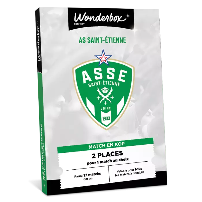 Coffret Cadeau Ticketbox – Match De L'AS Saint-Étienne En Duo – 2 Places Au Choix Parmi 17 Matchs, Valable 24 Mois, échangeable Contre D'autres Activités