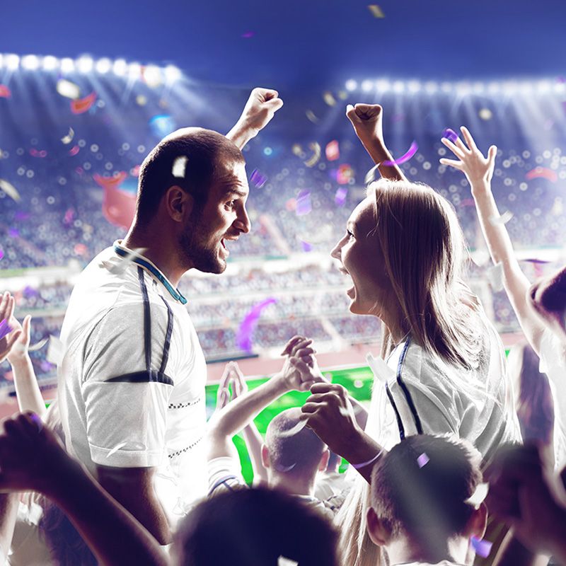 Aficionados al fútbol.
