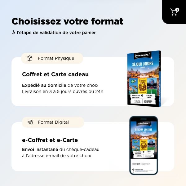 Choisissez votre format: Format Physique ou Format Digital.