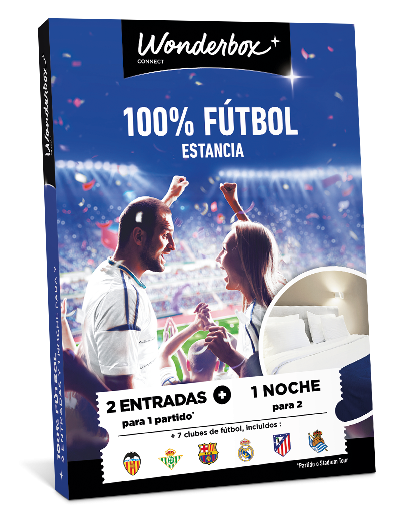 Cofre Regalo 100% Fútbol - Partido y Estancia en Duo | Wonderbox Connect