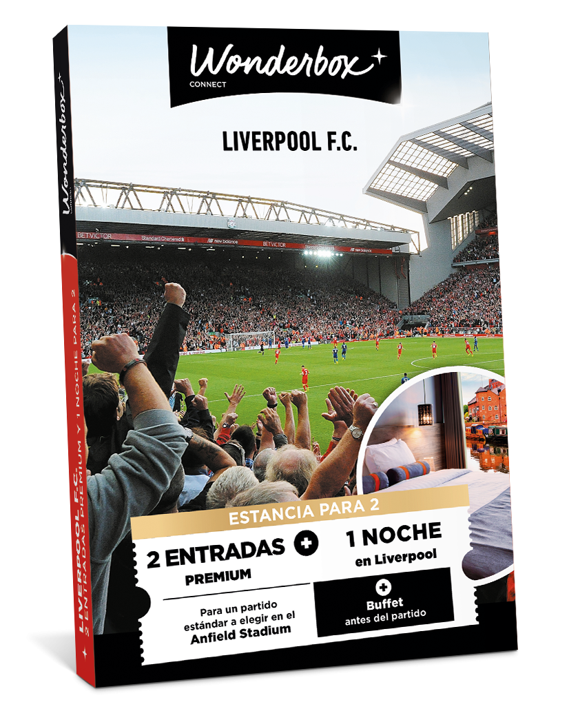 Cofre Regalo Liverpool FC - 1 Partido Premium y Estancia en Duo | Wonderbox Connect