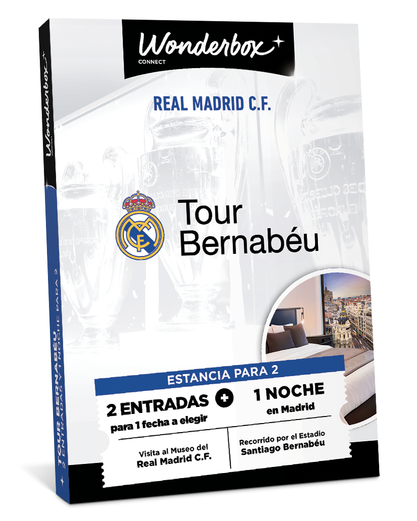 Cofre Regalo Real Madrid - Tour Bernabéu con Estancia | Wonderbox Connect