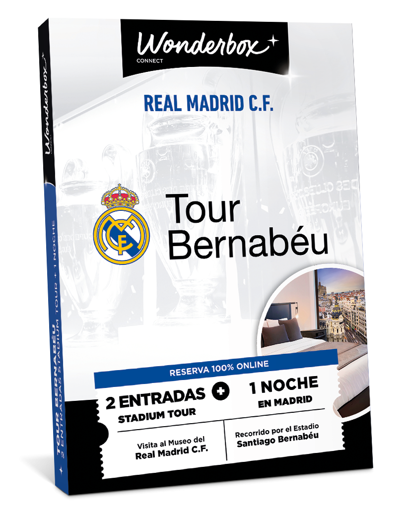 Cofre Regalo Real Madrid - Tour Bernabéu con Estancia | Wonderbox Connect