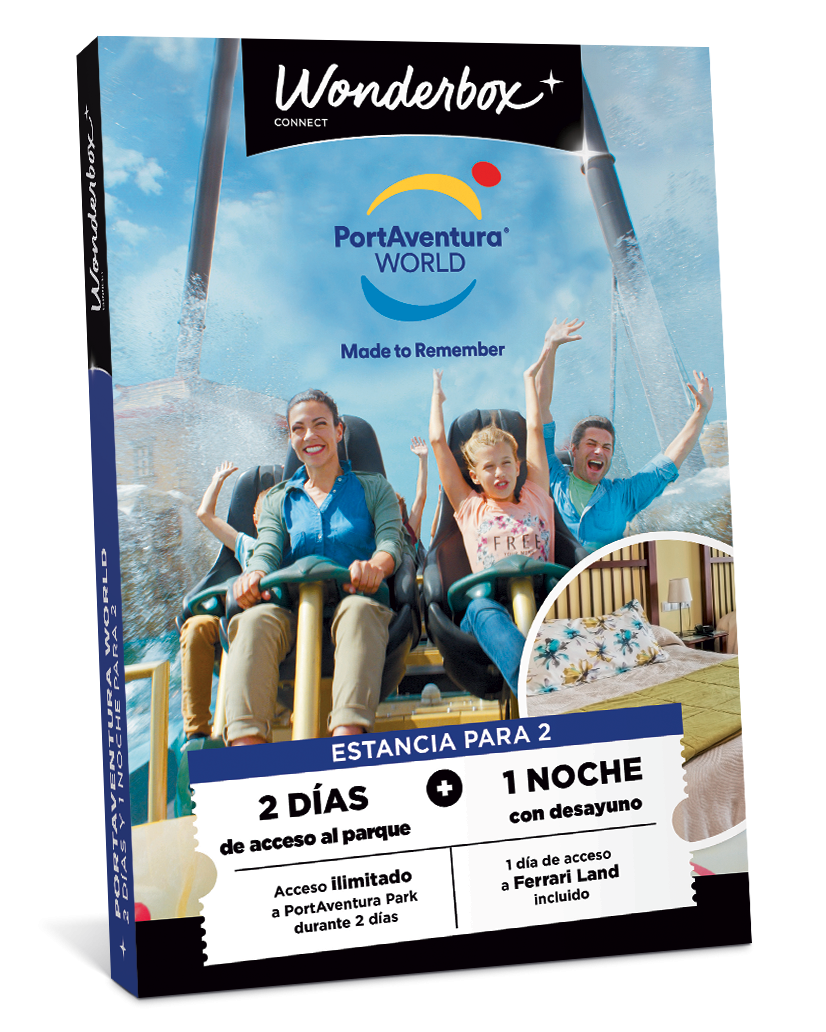 Cofre Regalo PortAventura - Estancia en Duo | Wonderbox Connect