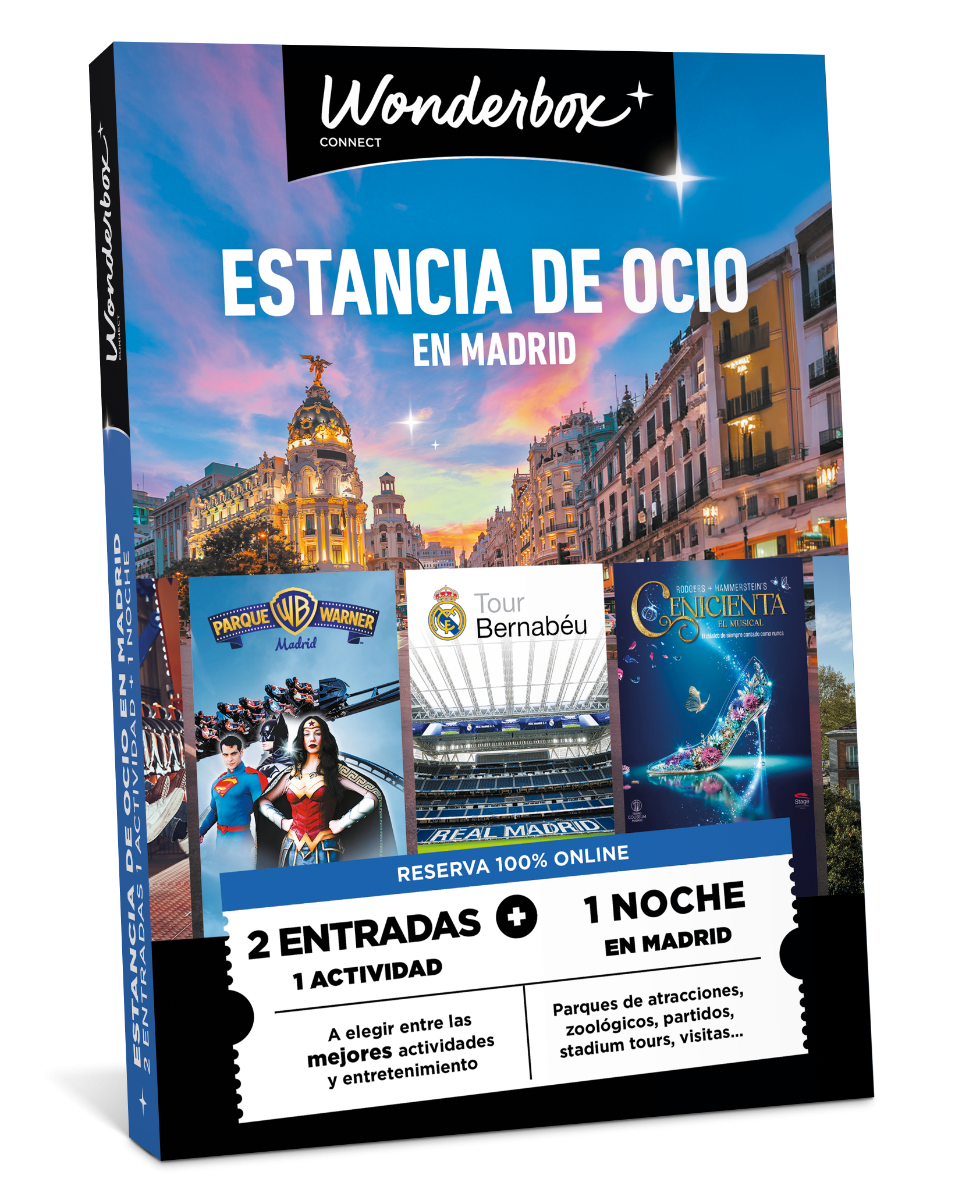 Cofre Regalo 100% Madrid - Estancia y Actividad en Madrid | Wonderbox Connect