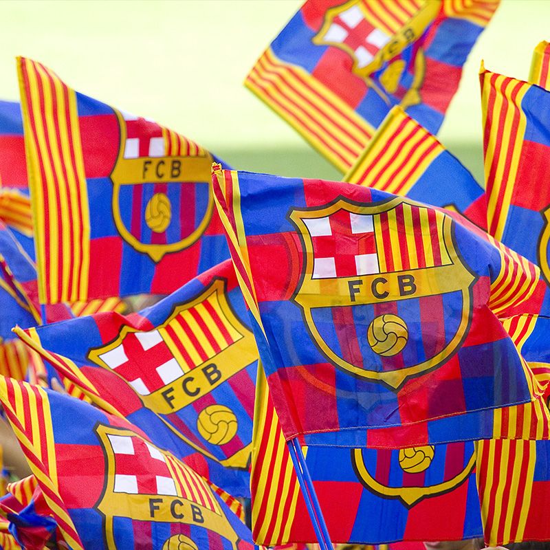 Drapeaux de FC Barcelone.