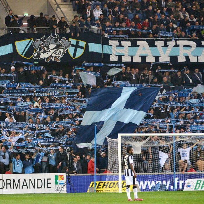 Supporters du Le Havre AC pendant un match.