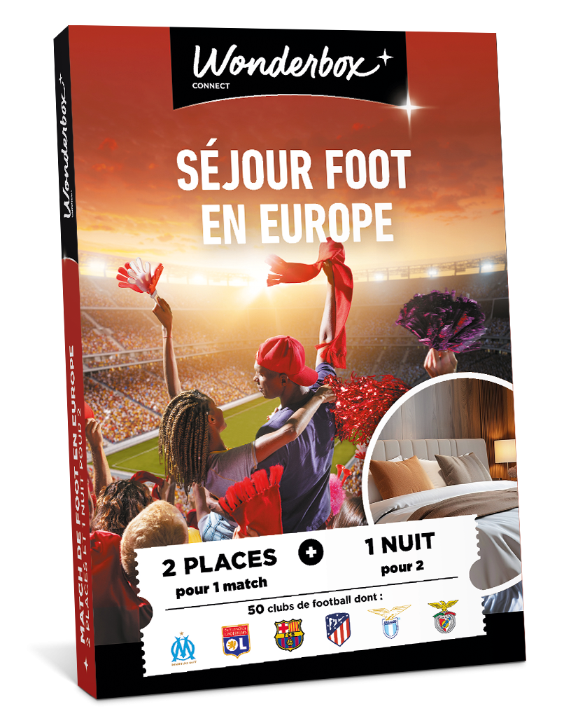 Coffret Cadeau 100% Foot Européen Séjour - Match et Séjour en Duo | Wonderbox Connect
