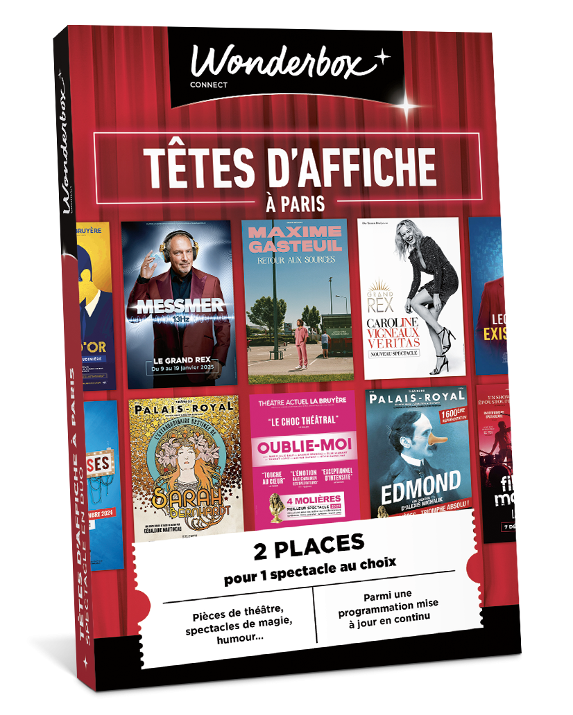 Coffret Cadeau Têtes d'affiche à Paris - Spectacle en Duo | Wonderbox Connect