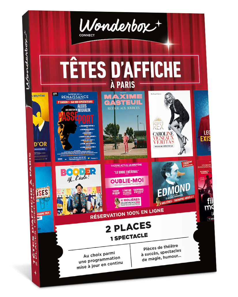 Coffret Cadeau Têtes d'affiche à Paris - Spectacle en Duo | Wonderbox Connect