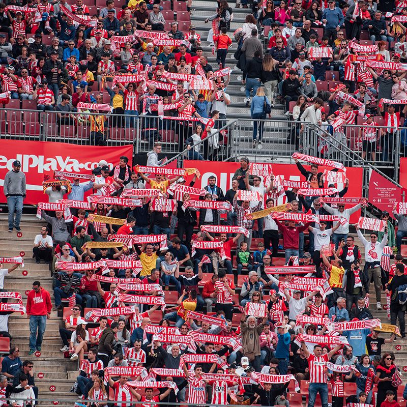 Seguidores del Girona FC.