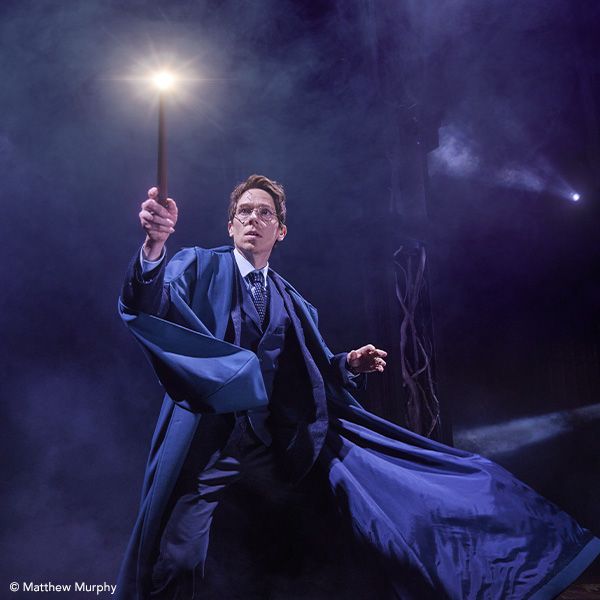 A scene from the Harry Potter and the Cursed Child Broadway show.