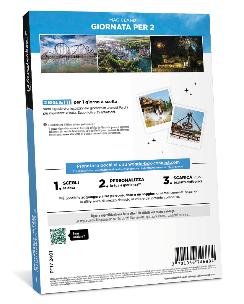 Retro del Cofanetto Regalo MagicLand - 1 Giorno di Divertimento | Wonderbox Connect 