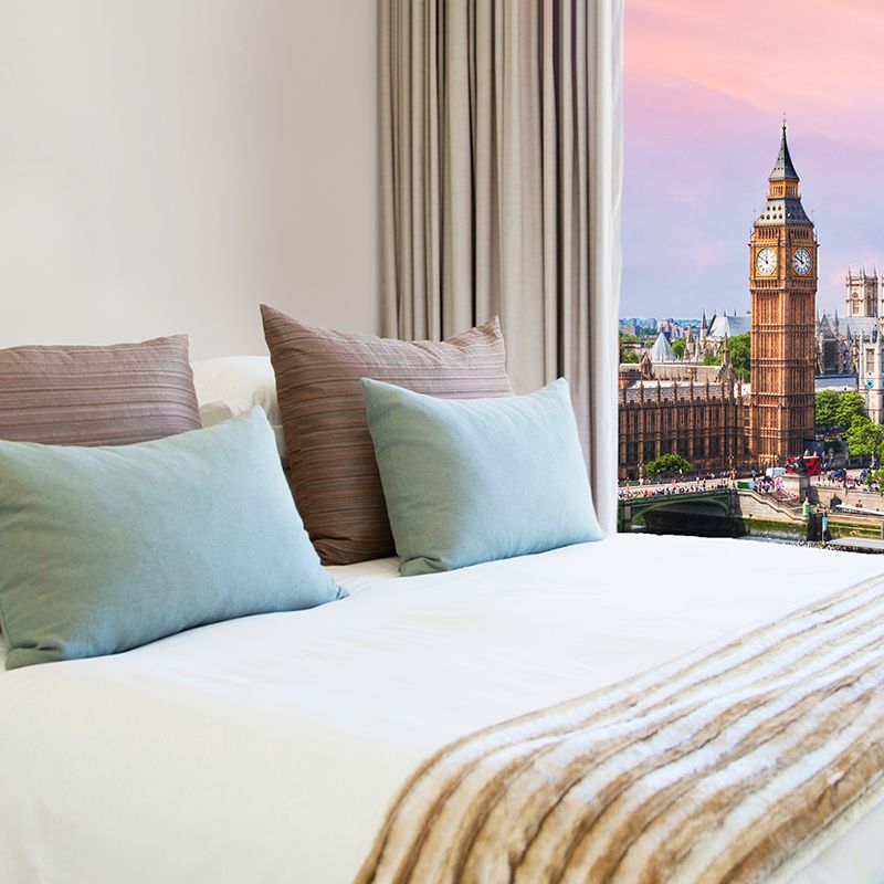 Habitación de hotel en Londres.