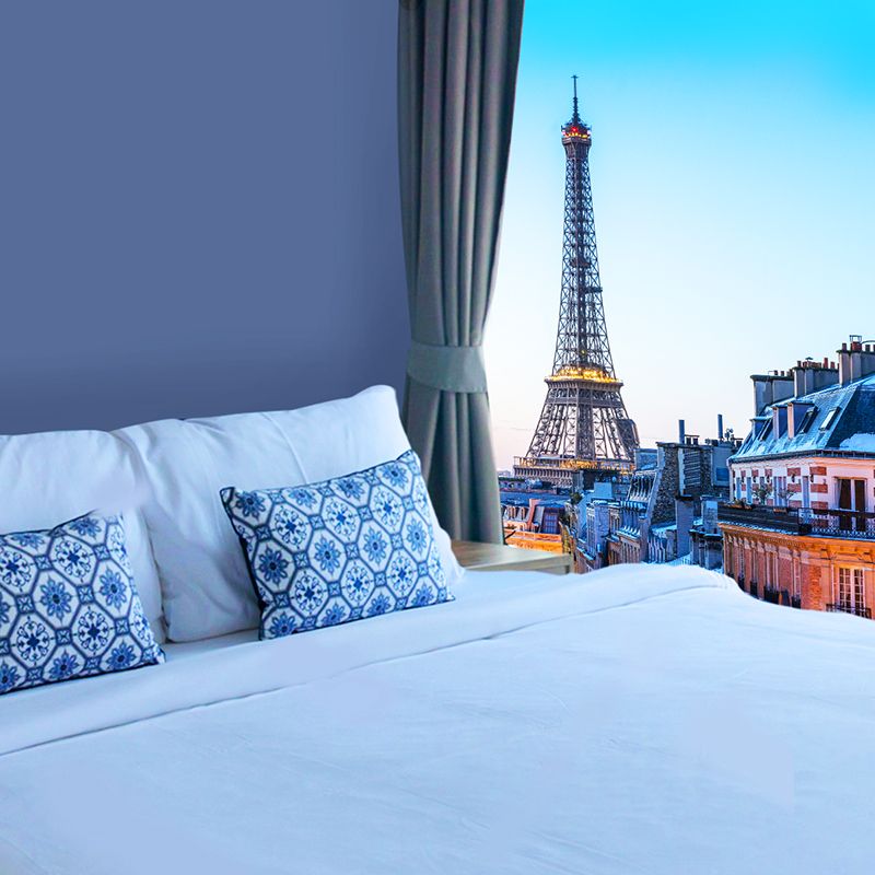 Habitación de hotel en París.