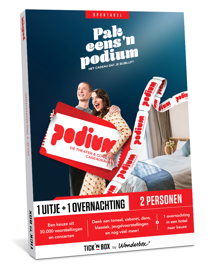 Geschenkdoos Podium Overnachting - Culturele Ervaring & Verblijf | Wonderbox Connect