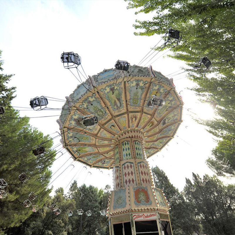Atracciones en el Parque de Atracciones de Madrid.