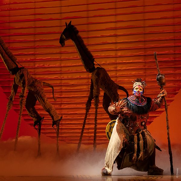 Scène du spectacle Le Roi Lion.