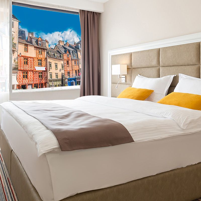 Chambre d'hôtel à Rennes.