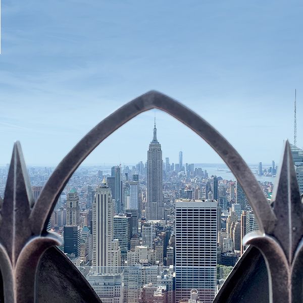 The view of the rock at Rockefeller center.