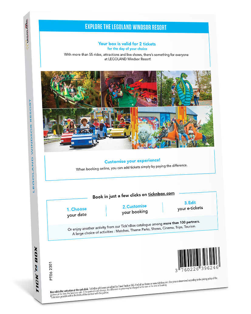 The back of the Legoland® Windsor Gift Box | Wonderbox Connect