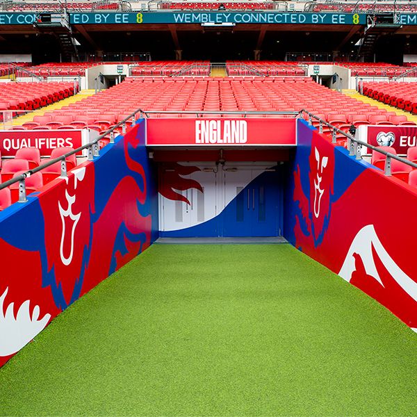 The players entry door at the Wembley Stadium Tour. 