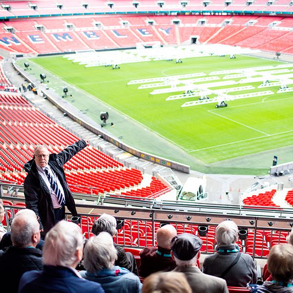 Fans on a Wembley Stadium Tour.