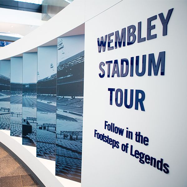 The backstage of the Wembley Stadium.