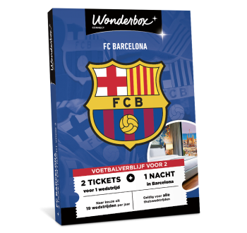 Geschenkdoos FC Barcelona Voetbalovernachting - Wedstrijd & Verblijf | Wonderbox Connect Geschenkdoos FC Barcelona Voetbalovernachting - Wedstrijd & Verblijf | Wonderbox Connect