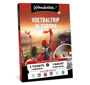 Geschenkdoos Voetbaltrip in Europa - Beleef Topwedstrijden Live | Wonderbox Connect Geschenkdoos Voetbaltrip in Europa - Beleef Topwedstrijden Live | Wonderbox Connect