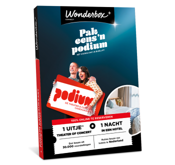 Geschenkdoos Podium Overnachting - Culturele Ervaring & Verblijf | Wonderbox Connect Geschenkdoos Podium Overnachting - Culturele Ervaring & Verblijf | Wonderbox Connect