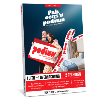 Geschenkdoos Podium Overnachting - Culturele Ervaring & Verblijf | Wonderbox Connect Geschenkdoos Podium Overnachting - Culturele Ervaring & Verblijf | Wonderbox Connect