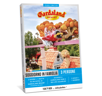 Box regalo Gardaland Soggiorno 2 adulti + 1 bambino 